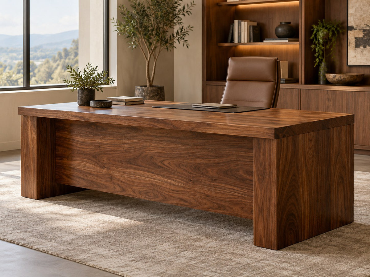 Solid Walnut Executive Desk